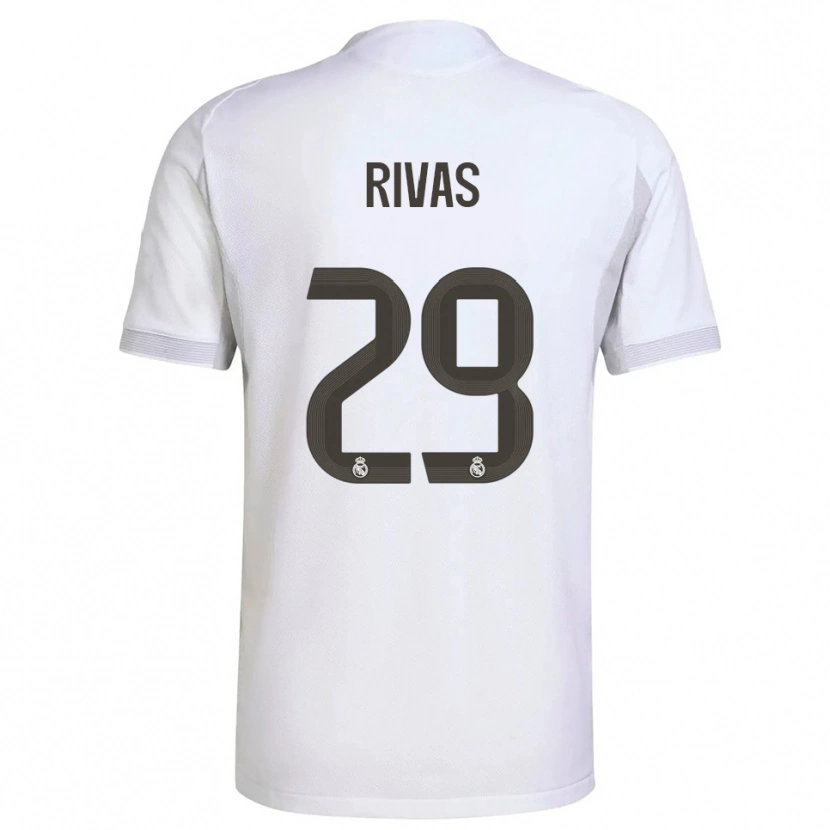 Danxen Kinder Mario Rivas #29 Weiß Gelb Heimtrikot Trikot 2025/26 T-Shirt