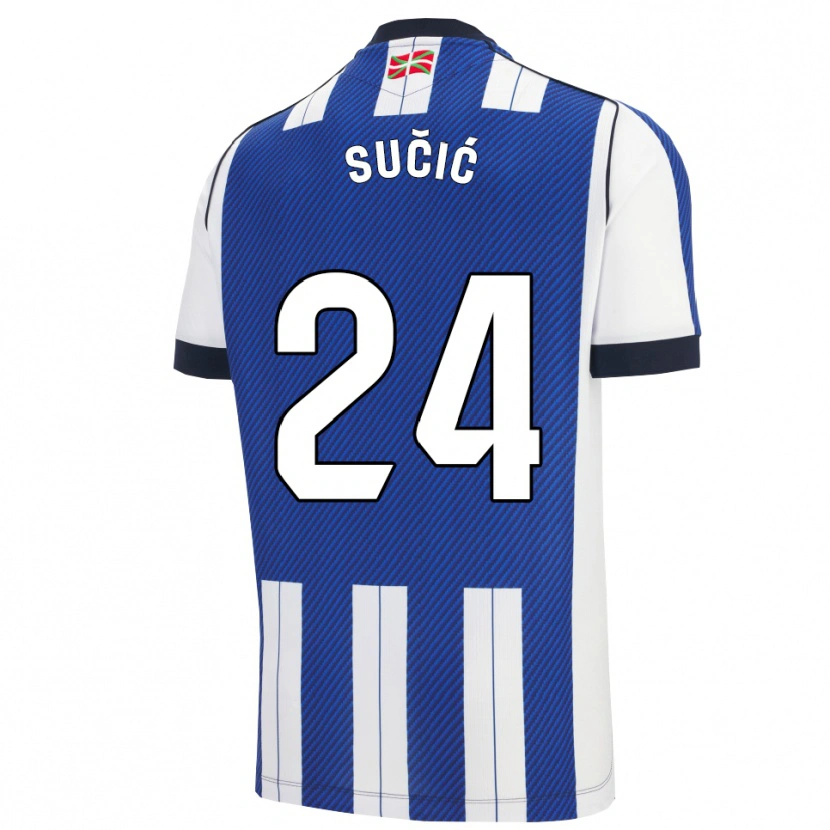 Danxen Kinder Luka Sucic #24 Blau Weiß Heimtrikot Trikot 2025/26 T-Shirt