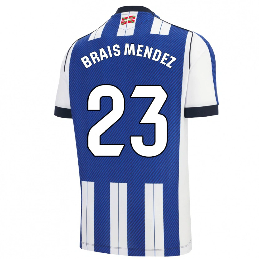 Danxen Kinder Brais Méndez #23 Blau Weiß Heimtrikot Trikot 2025/26 T-Shirt