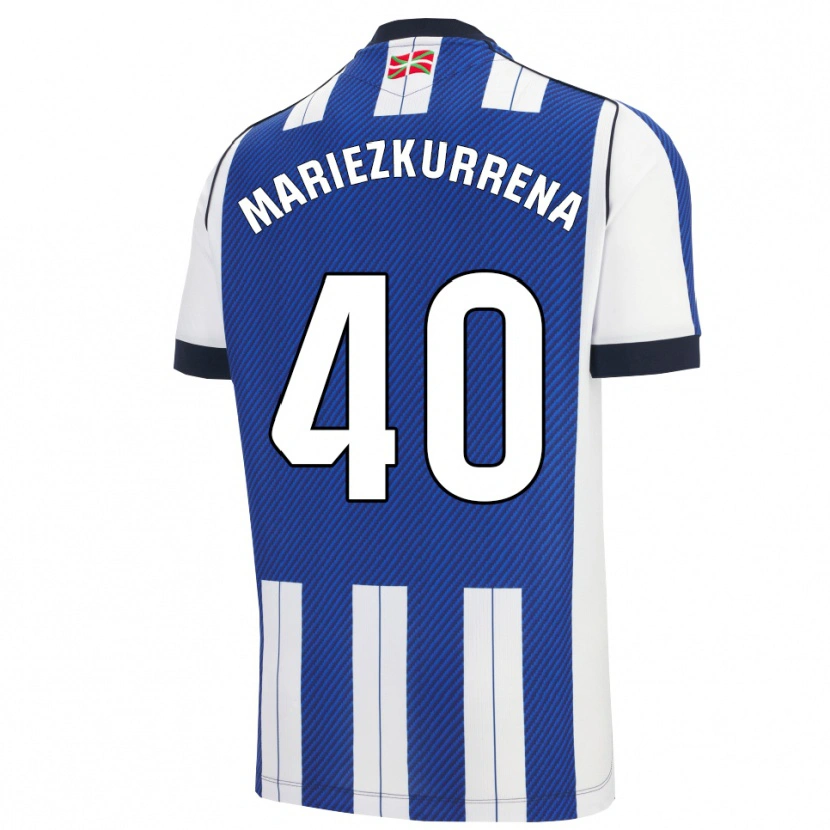 Danxen Kinder Arkaitz Mariezkurrena #40 Blau Weiß Heimtrikot Trikot 2025/26 T-Shirt