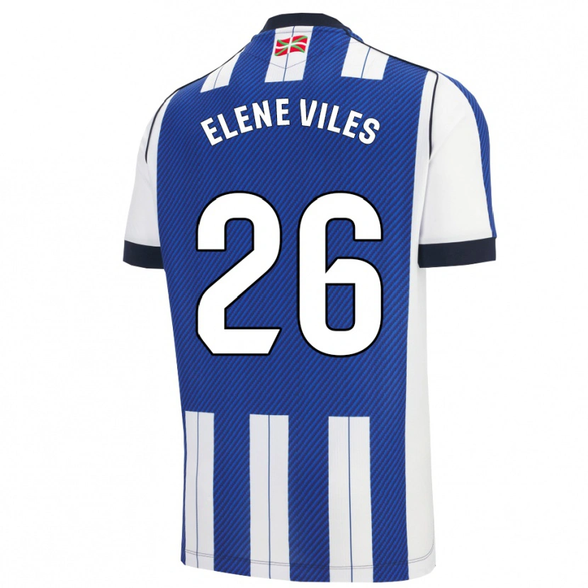 Danxen Kinder Elene Viles Odriozola #26 Blau Weiß Heimtrikot Trikot 2025/26 T-Shirt