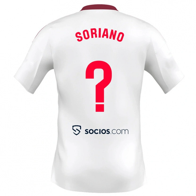Danxen Kinder Antonio Soriano #0 Weiß Rot Heimtrikot Trikot 2025/26 T-Shirt