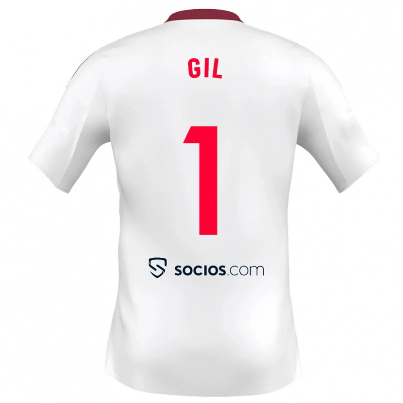 Danxen Kinder David Gil #1 Weiß Rot Heimtrikot Trikot 2025/26 T-Shirt