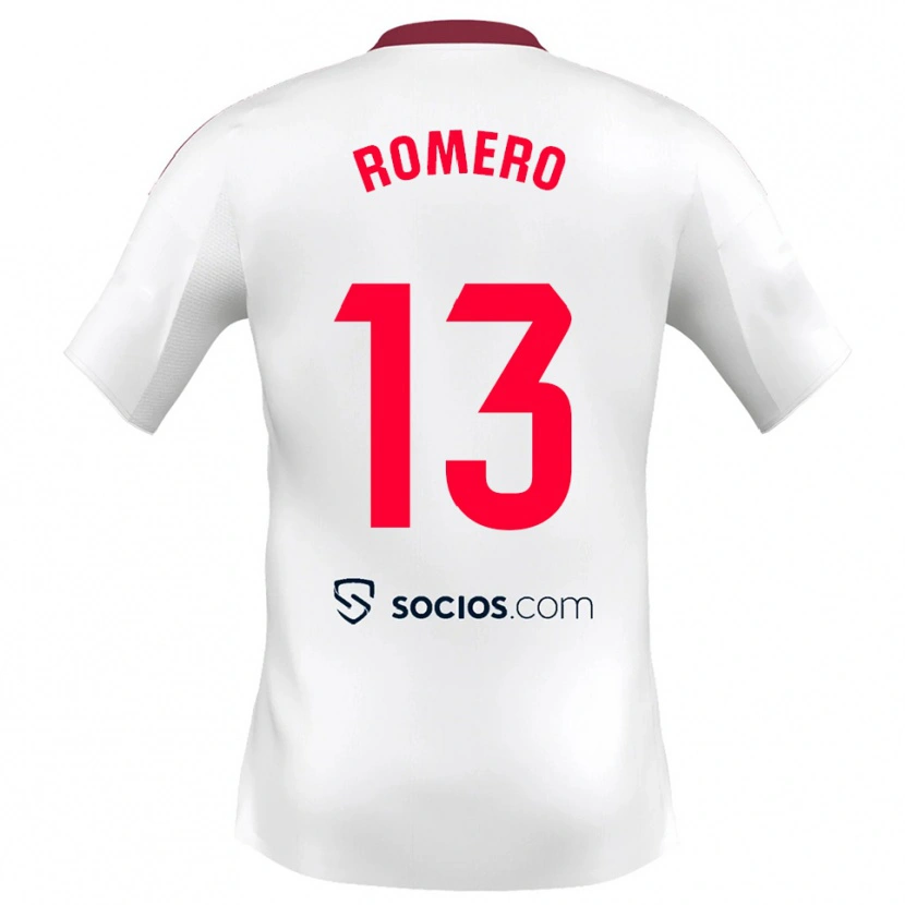 Danxen Kinder Rafael Romero #13 Weiß Rot Heimtrikot Trikot 2025/26 T-Shirt