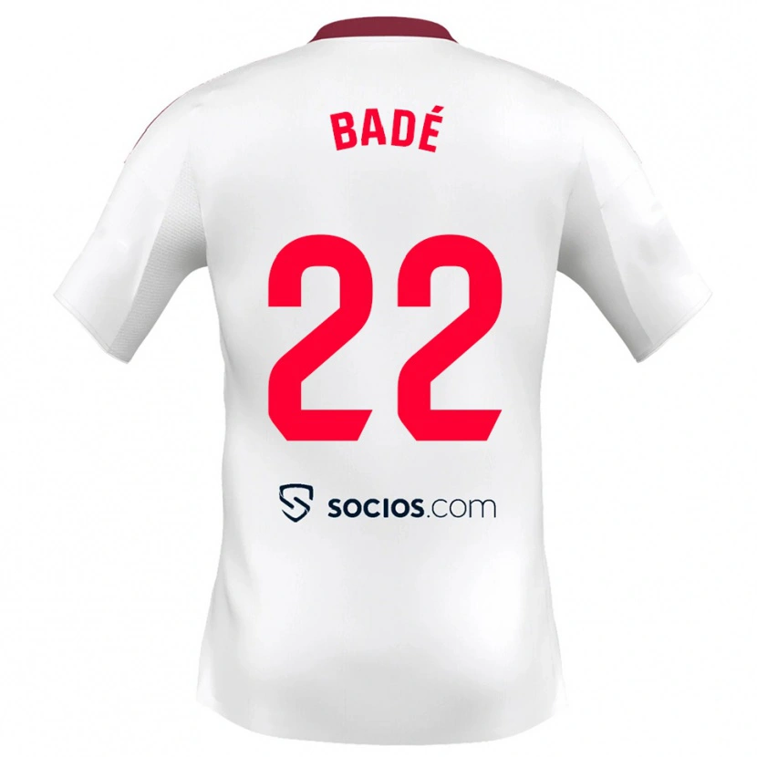 Danxen Kinder Loïc Badé #22 Weiß Rot Heimtrikot Trikot 2025/26 T-Shirt