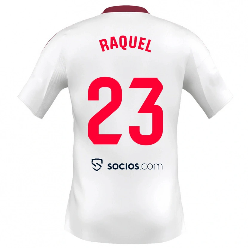 Danxen Kinder Raquel Morcillo Aparicio #23 Weiß Rot Heimtrikot Trikot 2025/26 T-Shirt