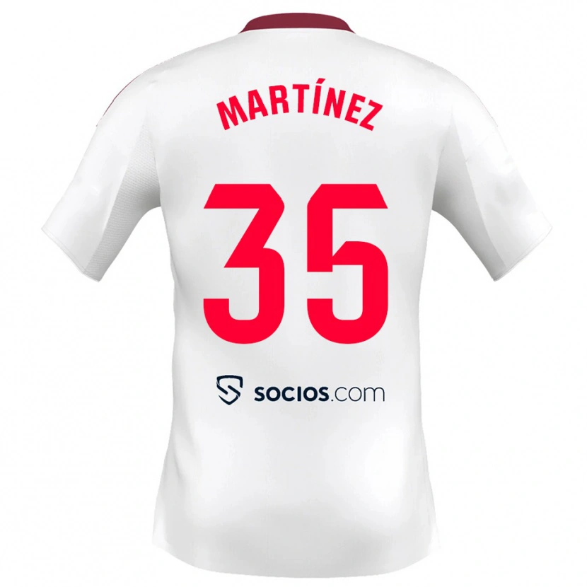 Danxen Kinder Ramón Martínez #35 Weiß Rot Heimtrikot Trikot 2025/26 T-Shirt