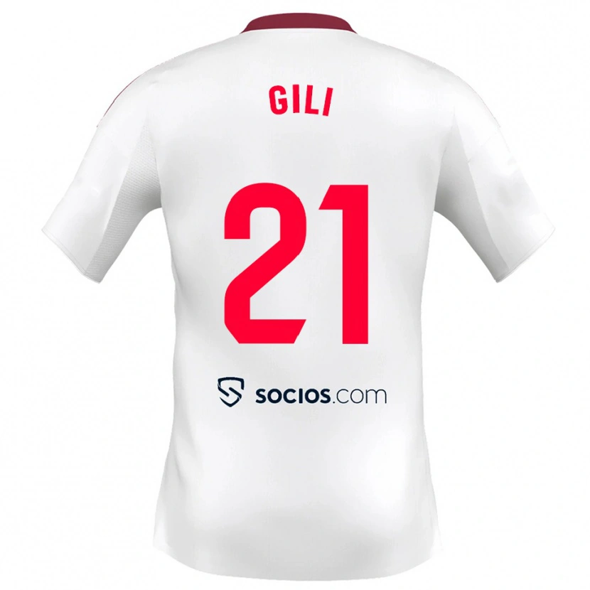 Danxen Kinder Gemma Gili #21 Weiß Rot Heimtrikot Trikot 2025/26 T-Shirt