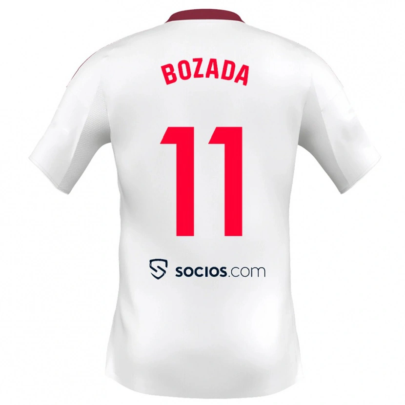 Danxen Kinder José Antonio Bozada #11 Weiß Rot Heimtrikot Trikot 2025/26 T-Shirt