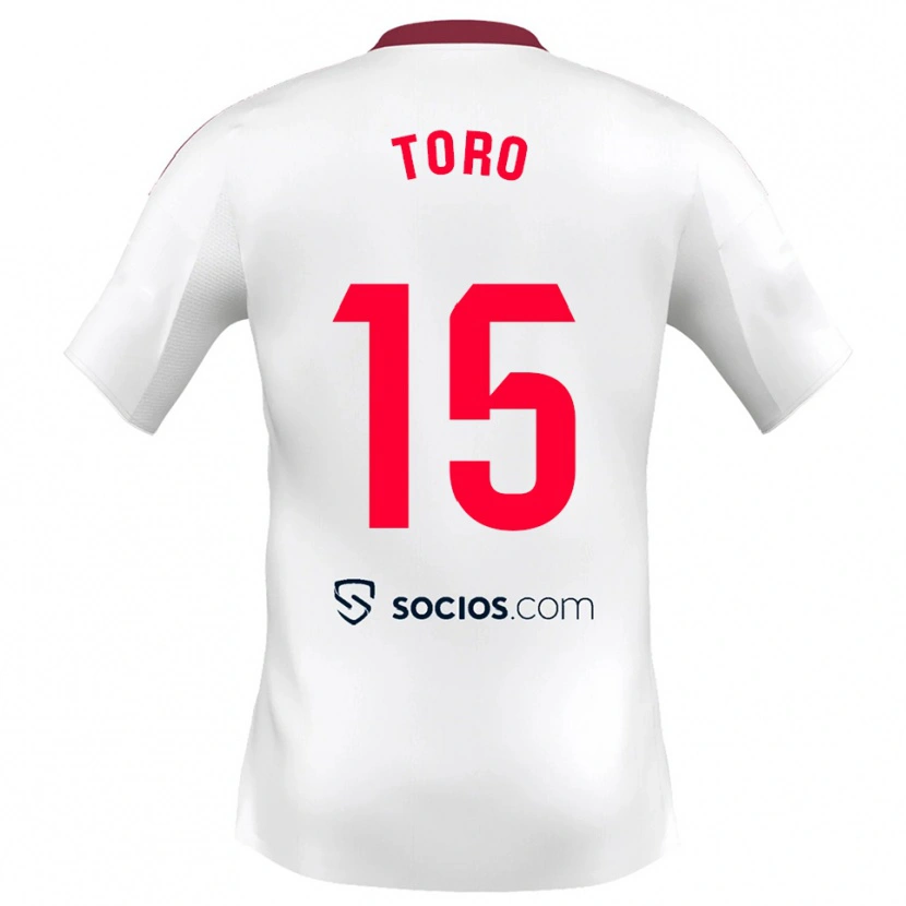 Danxen Kinder Juanan Toro #15 Weiß Rot Heimtrikot Trikot 2025/26 T-Shirt
