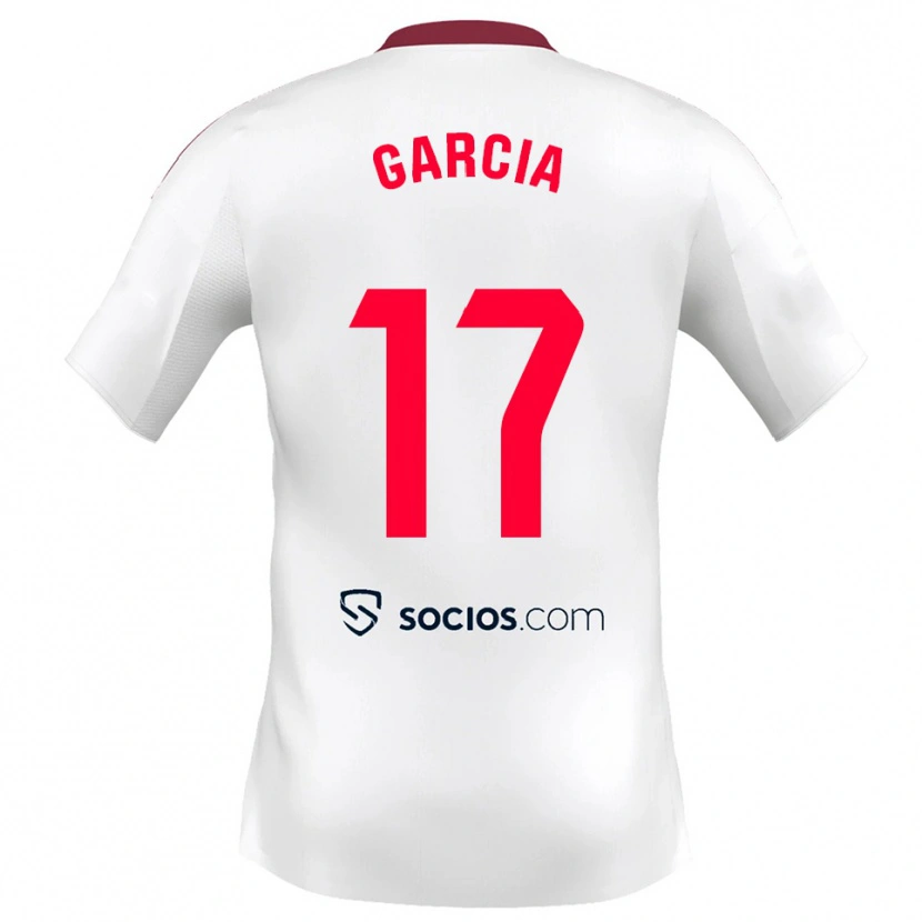 Danxen Kinder Débora García #17 Weiß Rot Heimtrikot Trikot 2025/26 T-Shirt