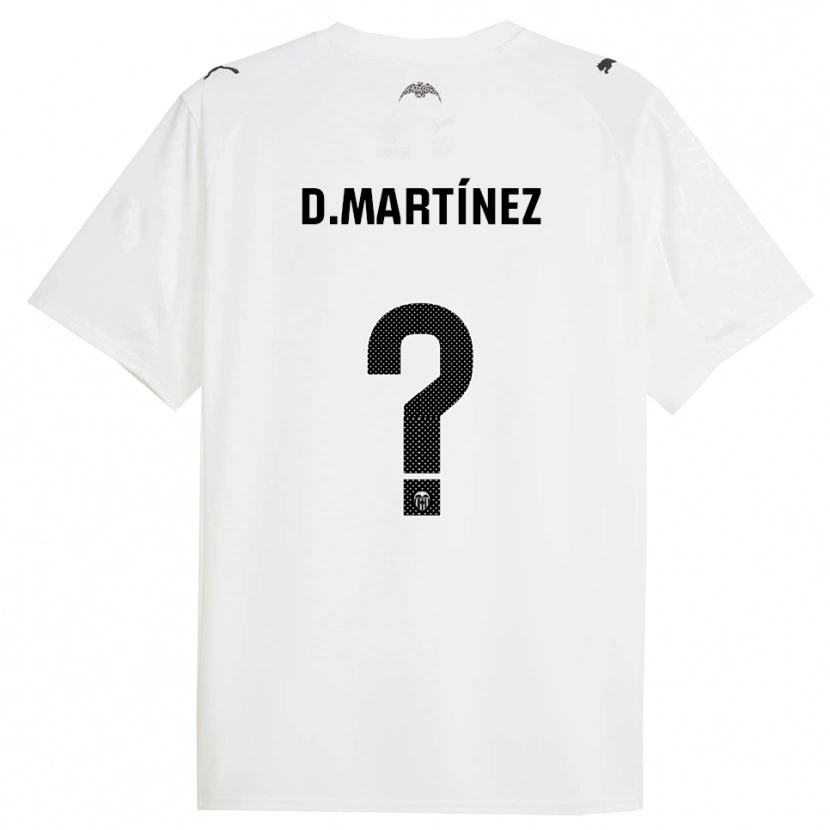 Danxen Kinder David Martínez #0 Weiß Schwarz Heimtrikot Trikot 2025/26 T-Shirt