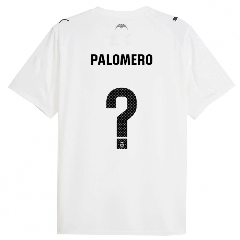 Danxen Kinder Marc Palomero #0 Weiß Schwarz Heimtrikot Trikot 2025/26 T-Shirt