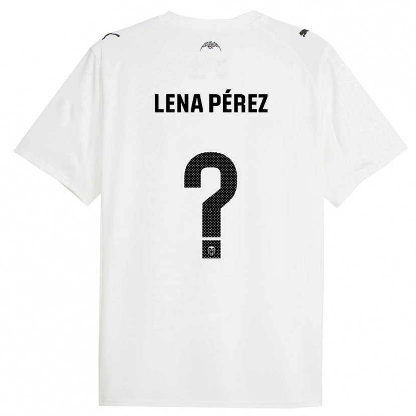 Danxen Kinder Lena Pérez Sánchez #0 Weiß Schwarz Heimtrikot Trikot 2025/26 T-Shirt