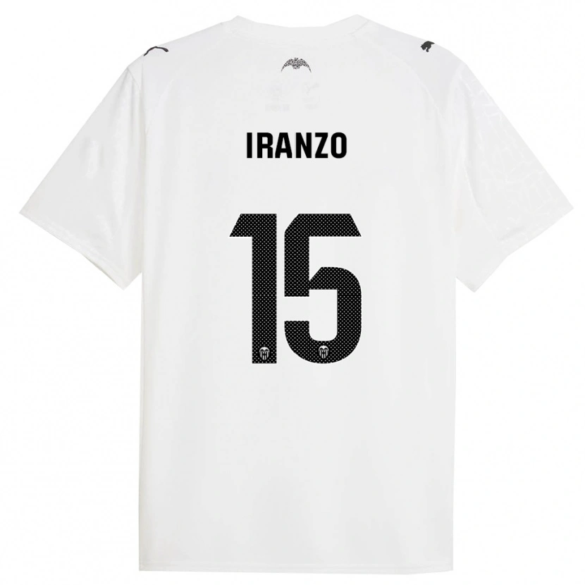 Danxen Kinder Rubén Iranzo #15 Weiß Schwarz Heimtrikot Trikot 2025/26 T-Shirt