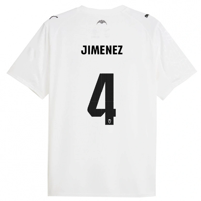 Danxen Kinder Maria Jimenez #4 Weiß Schwarz Heimtrikot Trikot 2025/26 T-Shirt