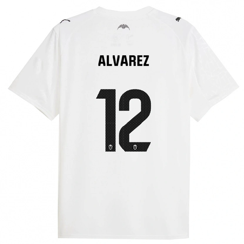 Danxen Kinder Sofia Alvarez #12 Weiß Schwarz Heimtrikot Trikot 2025/26 T-Shirt