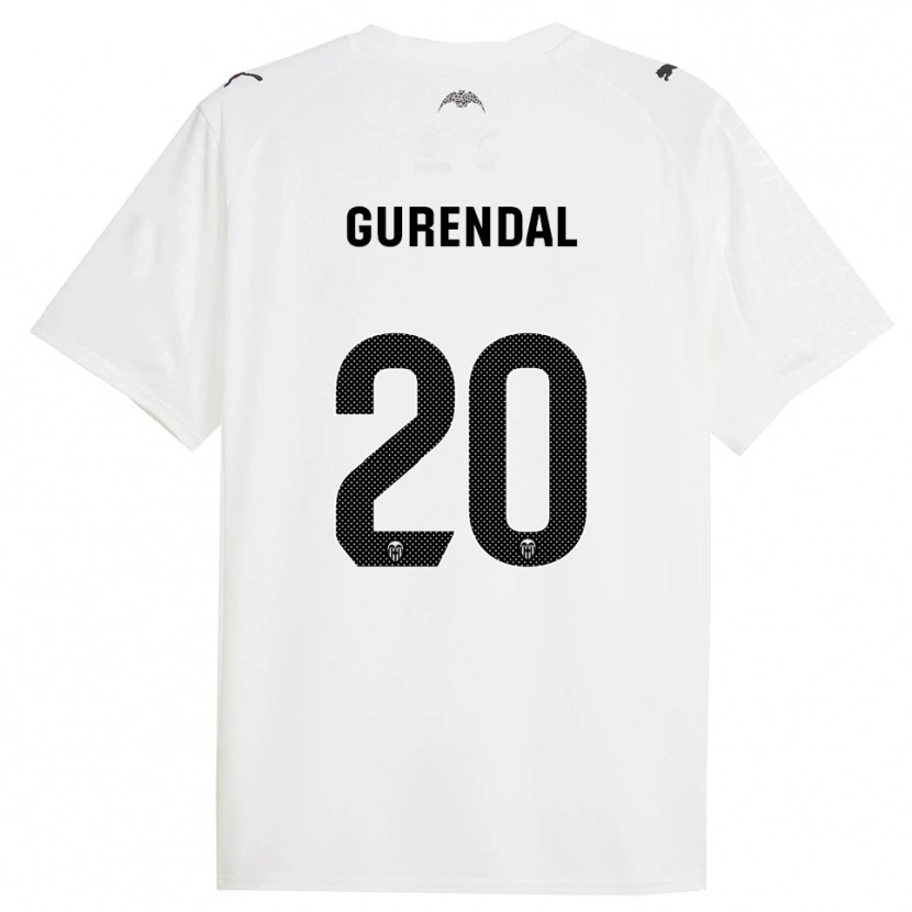 Danxen Kinder Alexander Gurendal #20 Weiß Schwarz Heimtrikot Trikot 2025/26 T-Shirt