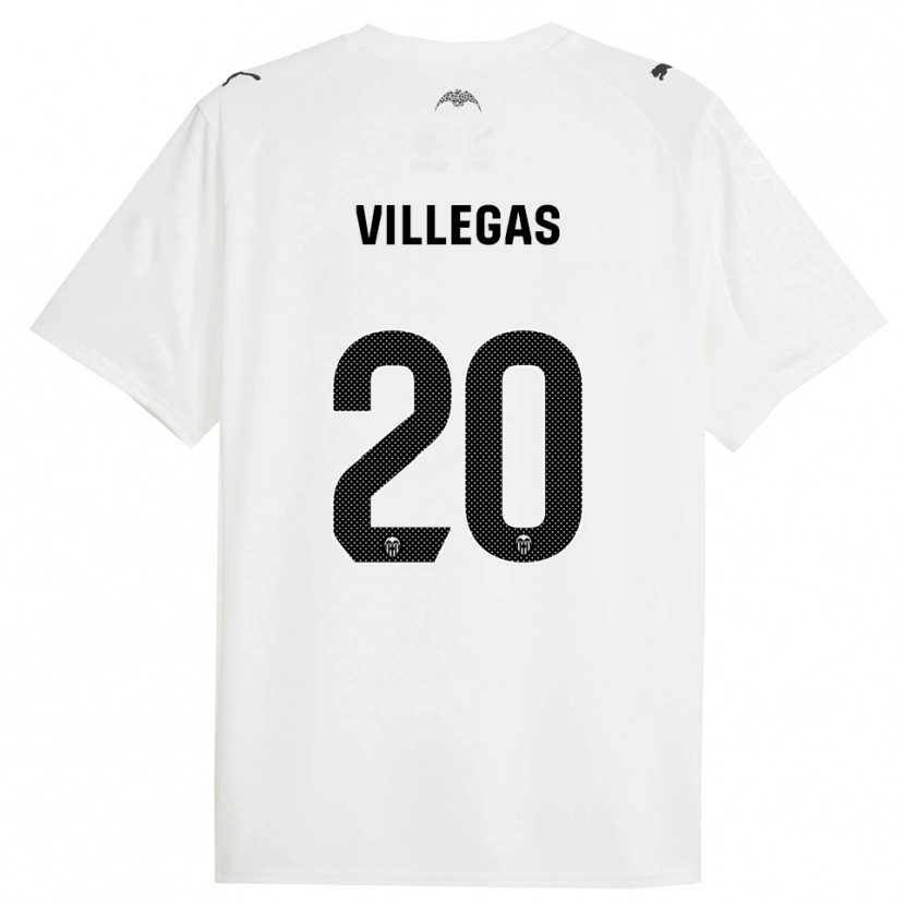 Danxen Kinder Noelia Villegas #20 Weiß Schwarz Heimtrikot Trikot 2025/26 T-Shirt