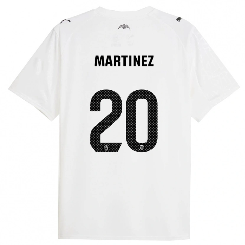 Danxen Kinder Asun Martínez #20 Weiß Schwarz Heimtrikot Trikot 2025/26 T-Shirt