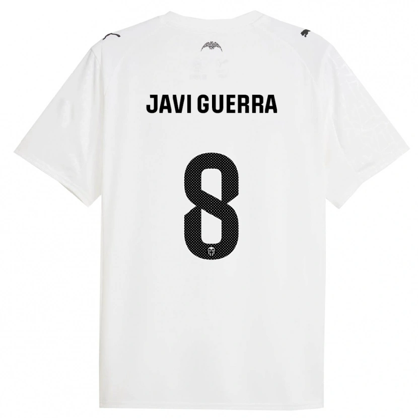 Danxen Kinder Javi Guerra #8 Weiß Schwarz Heimtrikot Trikot 2025/26 T-Shirt