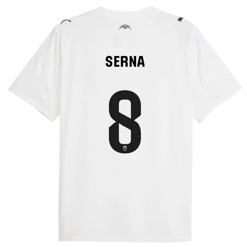 Danxen Kinder Liced Serna #8 Weiß Schwarz Heimtrikot Trikot 2025/26 T-Shirt
