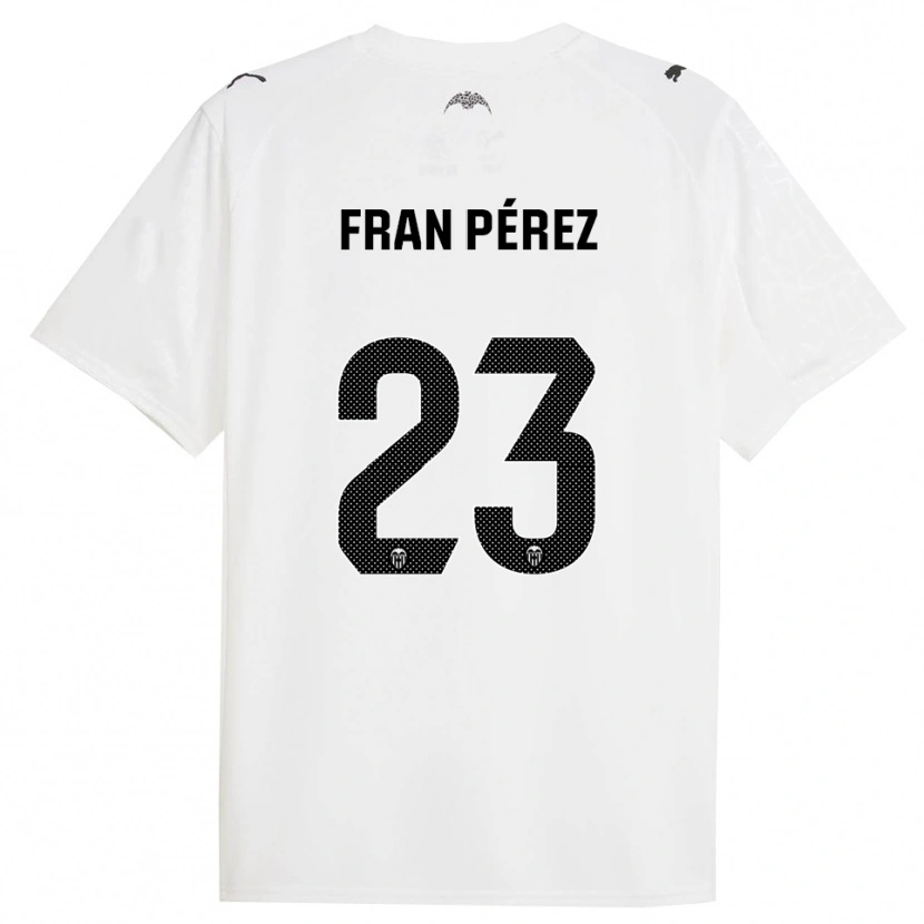 Danxen Kinder Fran Pérez #23 Weiß Schwarz Heimtrikot Trikot 2025/26 T-Shirt