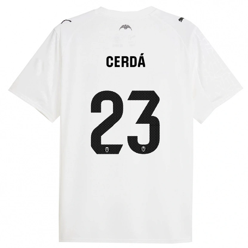 Danxen Kinder Alex Cerdá #23 Weiß Schwarz Heimtrikot Trikot 2025/26 T-Shirt