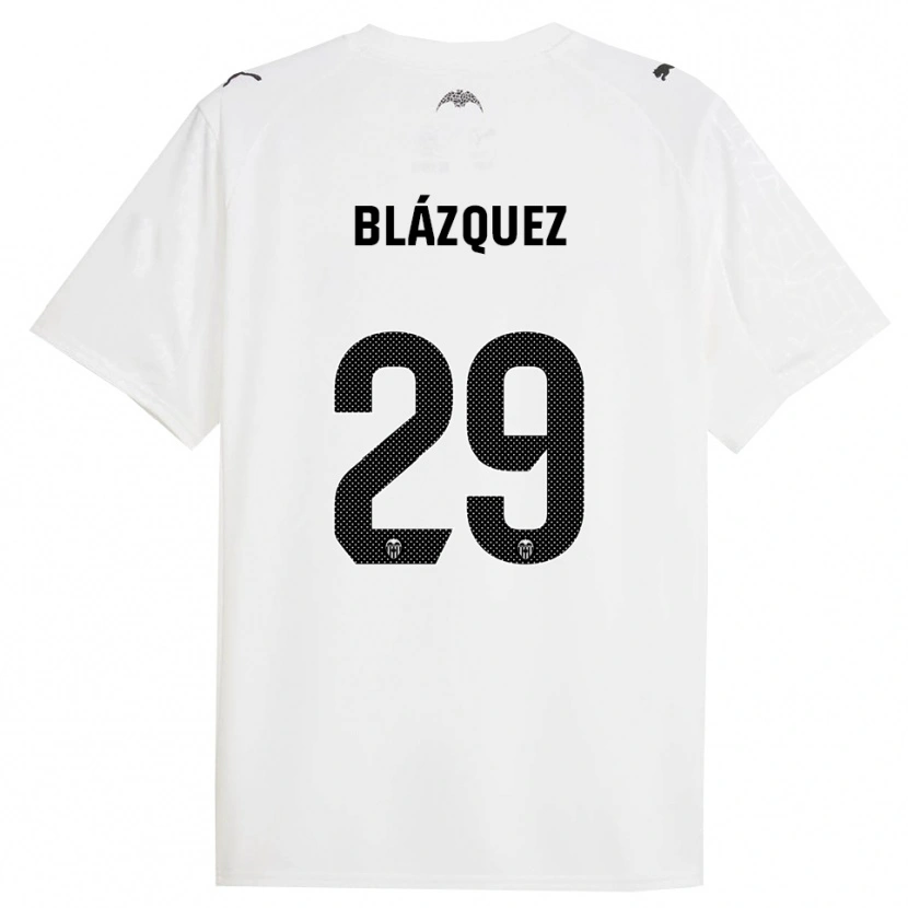 Danxen Kinder Aimar Blázquez #29 Weiß Schwarz Heimtrikot Trikot 2025/26 T-Shirt
