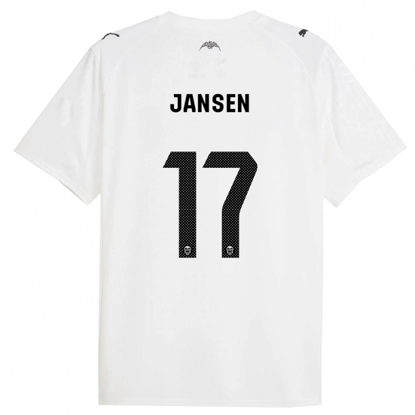 Danxen Kinder Ellen Jansen #17 Weiß Schwarz Heimtrikot Trikot 2025/26 T-Shirt