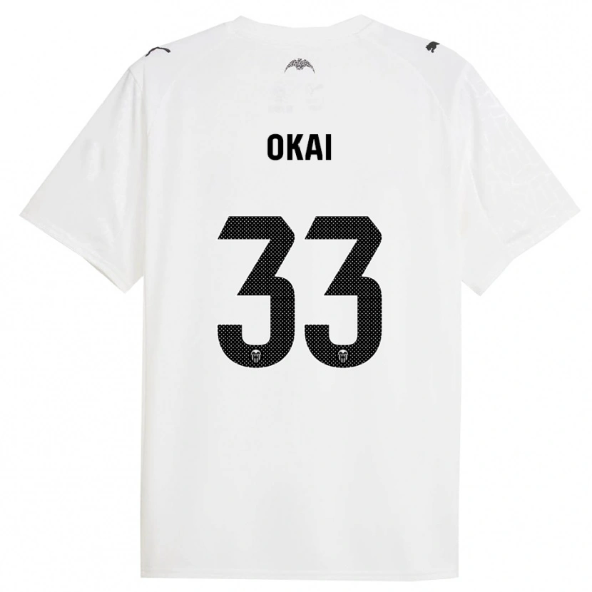 Danxen Kinder Leslie Okai #33 Weiß Schwarz Heimtrikot Trikot 2025/26 T-Shirt