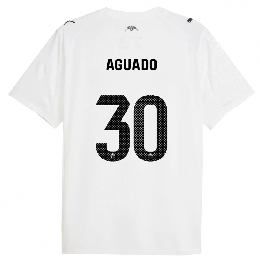 Danxen Kinder Julia Aguado #30 Weiß Schwarz Heimtrikot Trikot 2025/26 T-Shirt