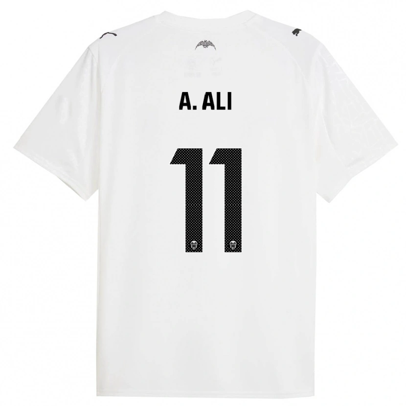Danxen Kinder Amirah Ali #11 Weiß Schwarz Heimtrikot Trikot 2025/26 T-Shirt