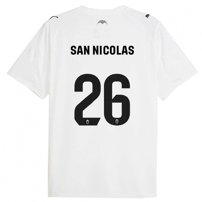 Danxen Kinder Olga San Nicolas #26 Weiß Schwarz Heimtrikot Trikot 2025/26 T-Shirt