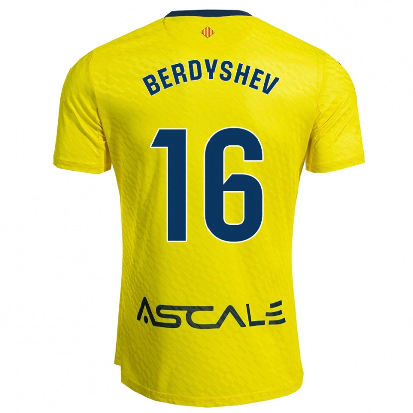 Danxen Kinder Tikhon Berdyshev #16 Gelb Marine Heimtrikot Trikot 2025/26 T-Shirt