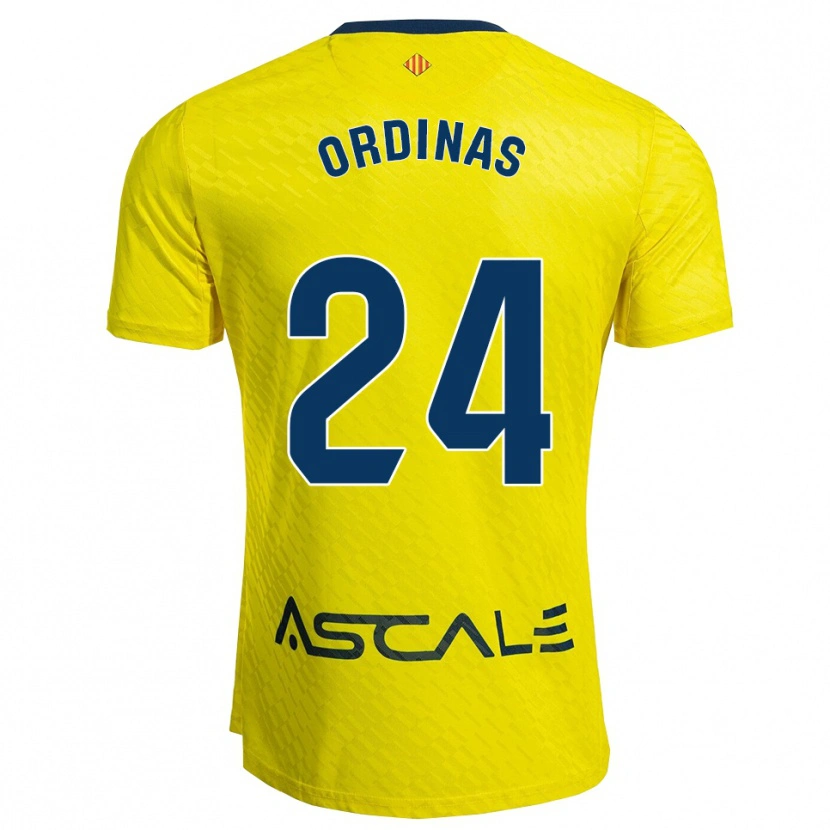 Danxen Kinder Andreu Ordinas #24 Gelb Marine Heimtrikot Trikot 2025/26 T-Shirt