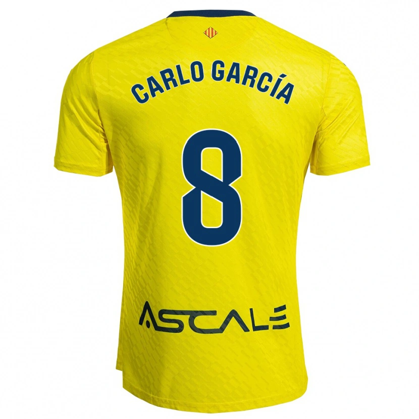 Danxen Kinder Carlo García #8 Gelb Marine Heimtrikot Trikot 2025/26 T-Shirt