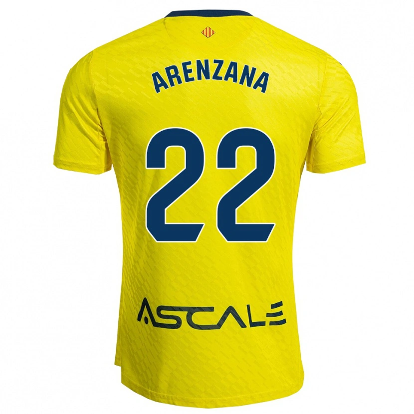 Danxen Kinder Pablo Arenzana #22 Gelb Marine Heimtrikot Trikot 2025/26 T-Shirt
