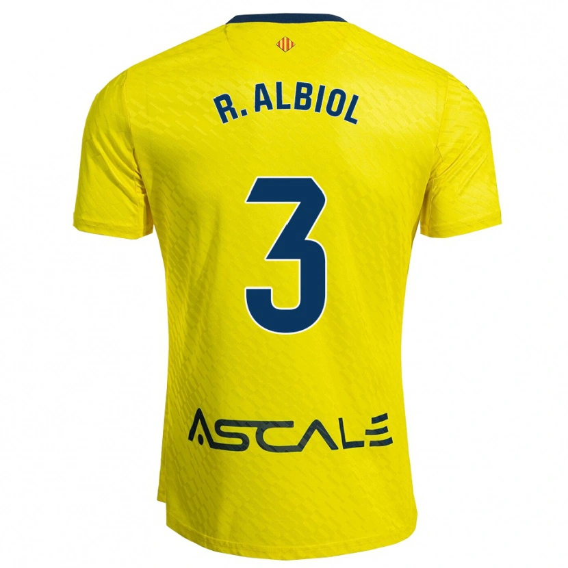 Danxen Kinder Raúl Albiol #3 Gelb Marine Heimtrikot Trikot 2025/26 T-Shirt
