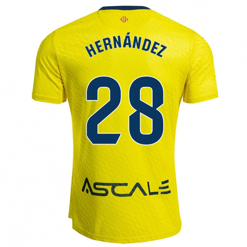 Danxen Kinder Gerard Hernández #28 Gelb Marine Heimtrikot Trikot 2025/26 T-Shirt