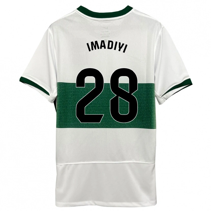 Danxen Kinder Ceri Imadiyi #28 Weiß Grün Heimtrikot Trikot 2025/26 T-Shirt