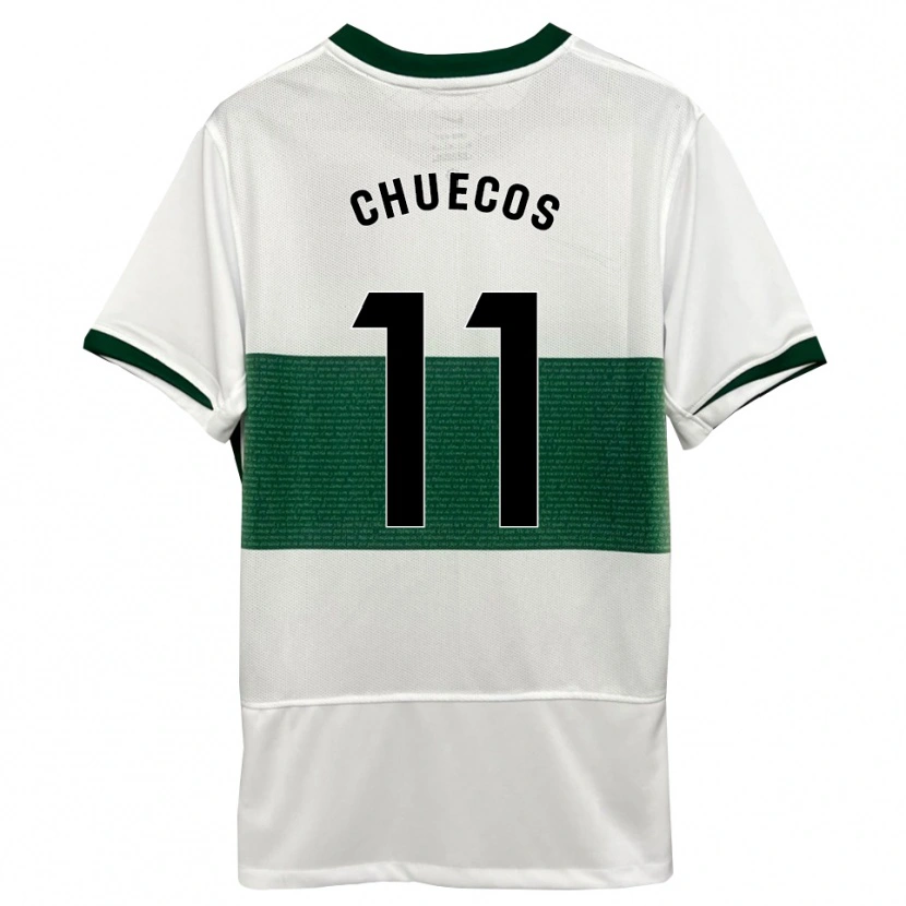 Danxen Kinder Dani Chuecos #11 Weiß Grün Heimtrikot Trikot 2025/26 T-Shirt