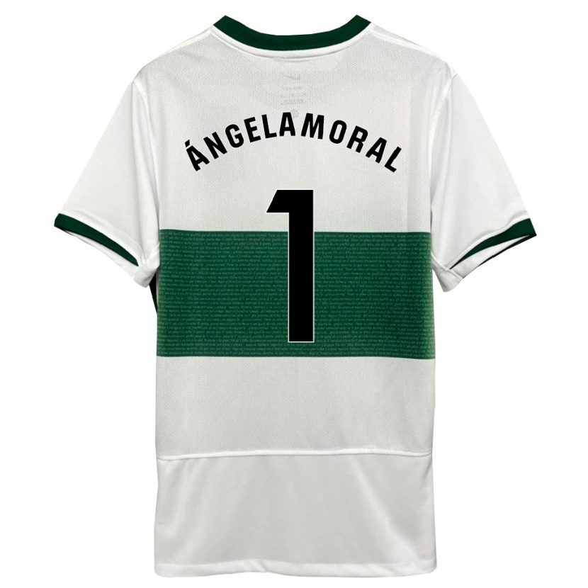Danxen Kinder Ángela Moral Ferrer #1 Weiß Grün Heimtrikot Trikot 2025/26 T-Shirt