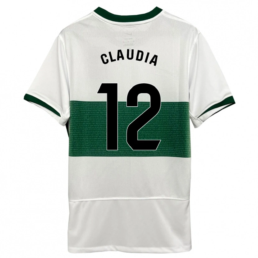 Danxen Kinder Claudia Rabasco Campello #12 Weiß Grün Heimtrikot Trikot 2025/26 T-Shirt