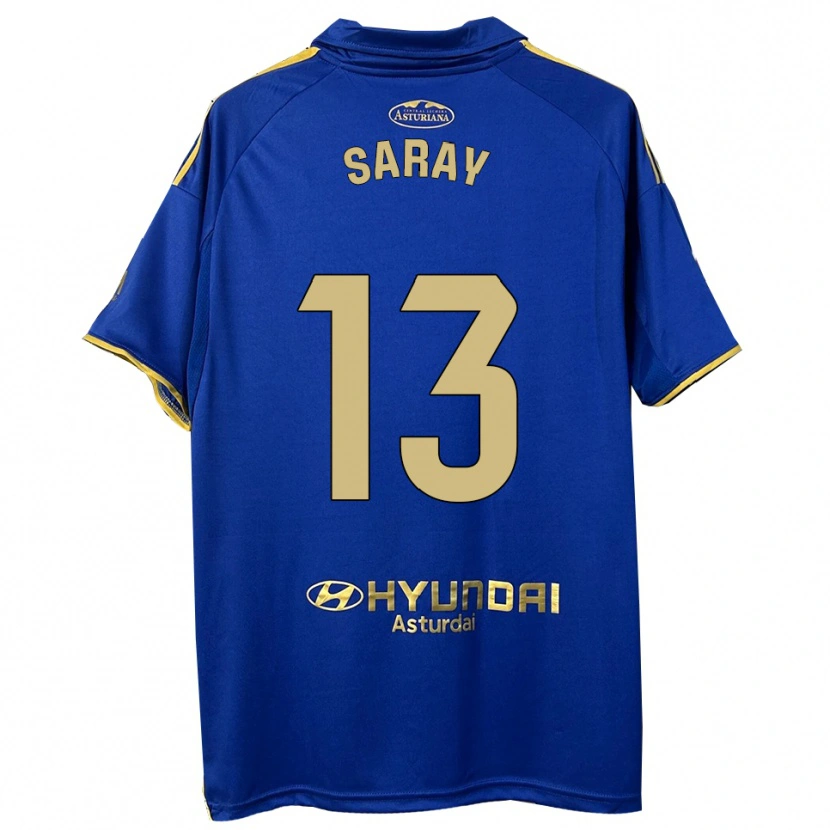 Danxen Kinder Saray Vázquez Alonso #13 Blau Gold Heimtrikot Trikot 2025/26 T-Shirt