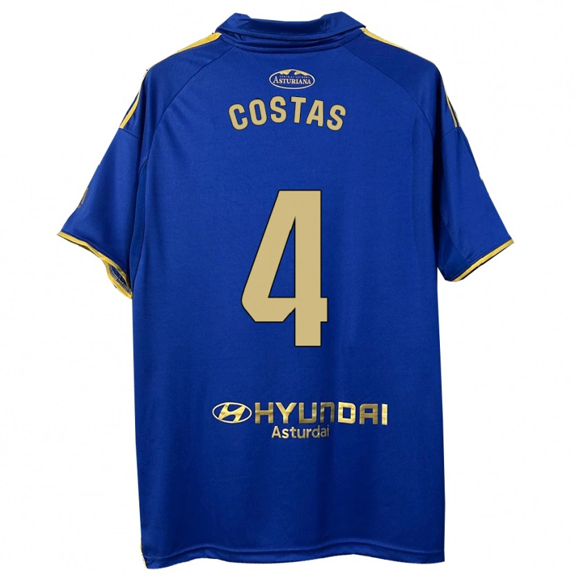 Danxen Kinder David Costas #4 Blau Gold Heimtrikot Trikot 2025/26 T-Shirt