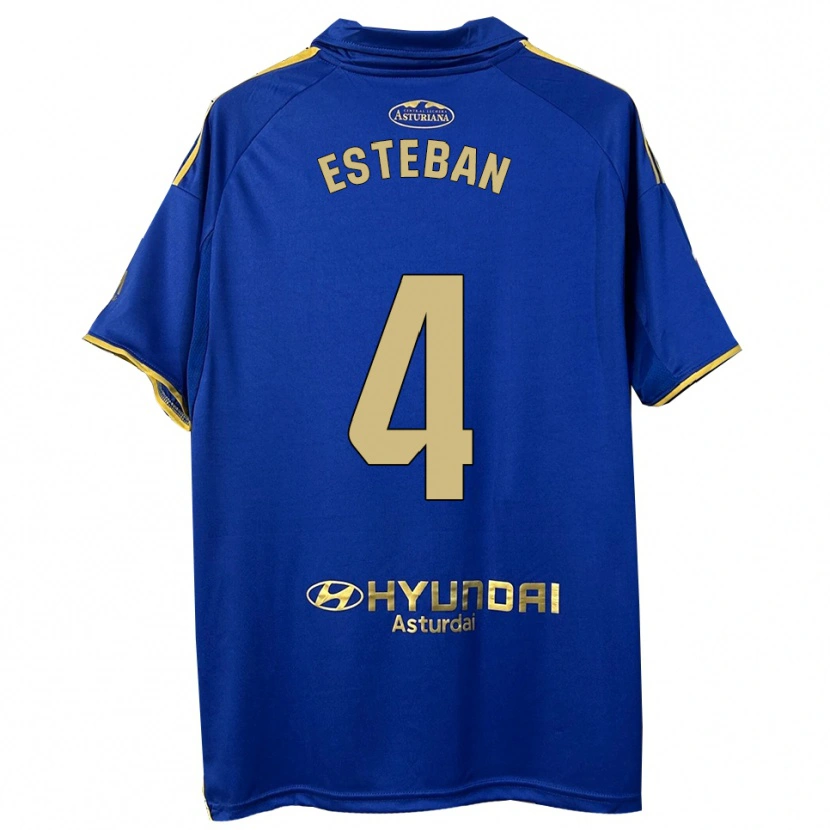 Danxen Kinder Marco Esteban #4 Blau Gold Heimtrikot Trikot 2025/26 T-Shirt