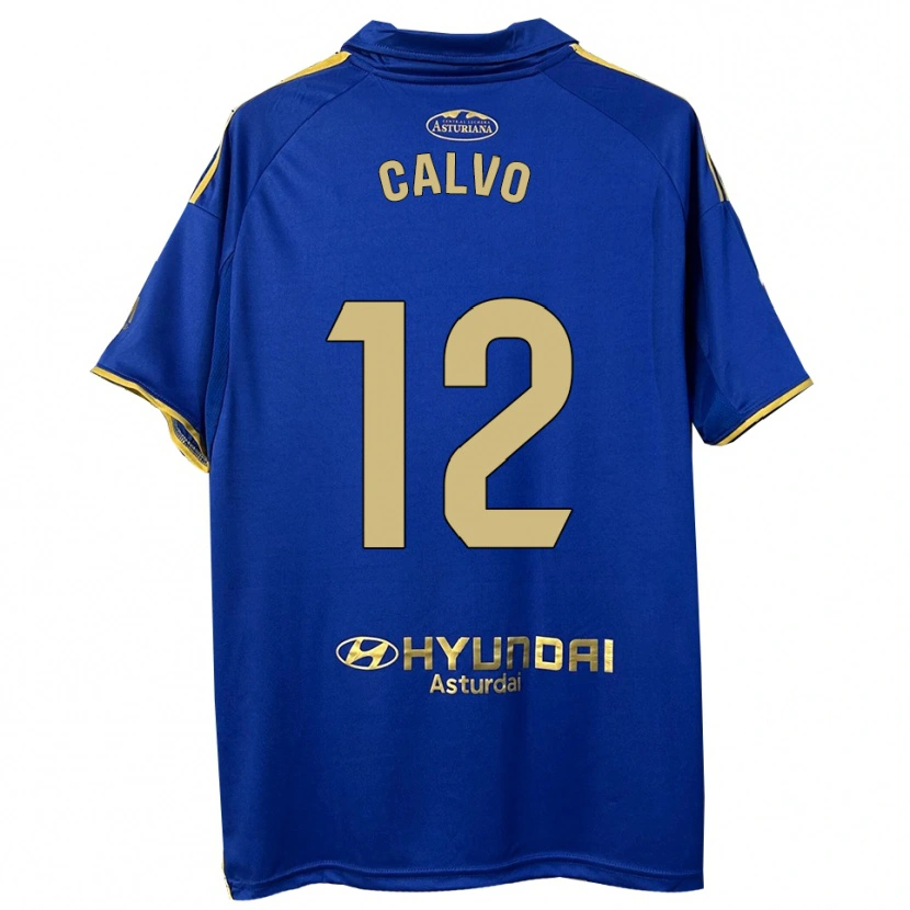 Danxen Kinder Dani Calvo #12 Blau Gold Heimtrikot Trikot 2025/26 T-Shirt