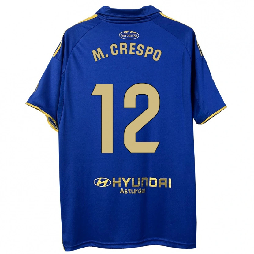 Danxen Kinder Marina Crespo Iglesias #12 Blau Gold Heimtrikot Trikot 2025/26 T-Shirt
