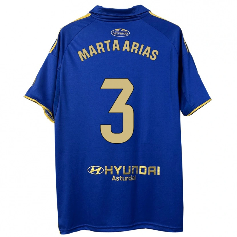 Danxen Kinder Marta Arias #3 Blau Gold Heimtrikot Trikot 2025/26 T-Shirt